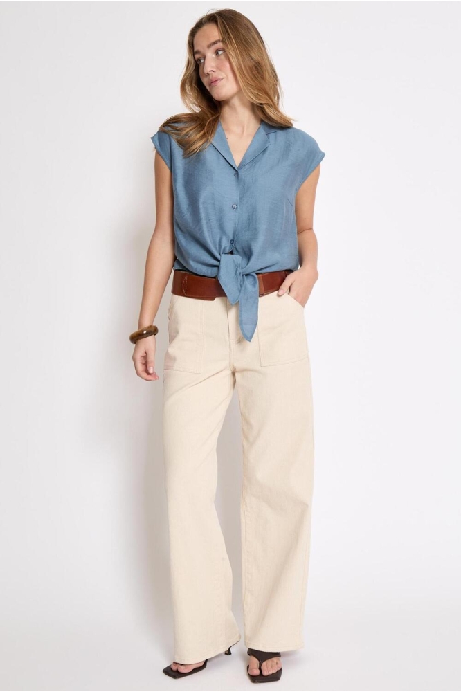 NALINE SLEEVELESS SHIRT PC7016 1039 FADED DENIM